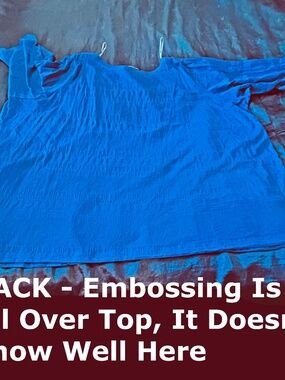 TOP, LIGHTWEIGHT, ROYAL BLUE, SIZE 5X, ¾ SLEEVES, VERY COMFORTABLE, ROUND NECK,